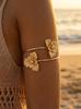 Statement Flower Adjustable Arm Cuff Bangle Upper Armband Women Summer Beach Jewelry Accessories