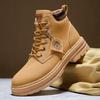 2026 Summer Men's Plus Size Martin Boots - British Style Trendy Leather High-Top Work Boots