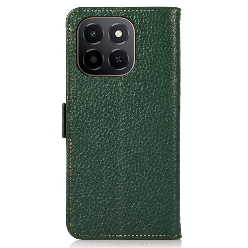 KHAZNEH for Honor X6c 4G Phone Case Genuine Cow Leather Cover RFID Blocking