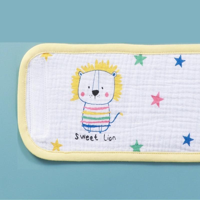 Baby Umbilical Cord Belt Cartoon Printed Infant Belly Binder Gender Neutral Adjust-able Belly Protector Band for Newborn