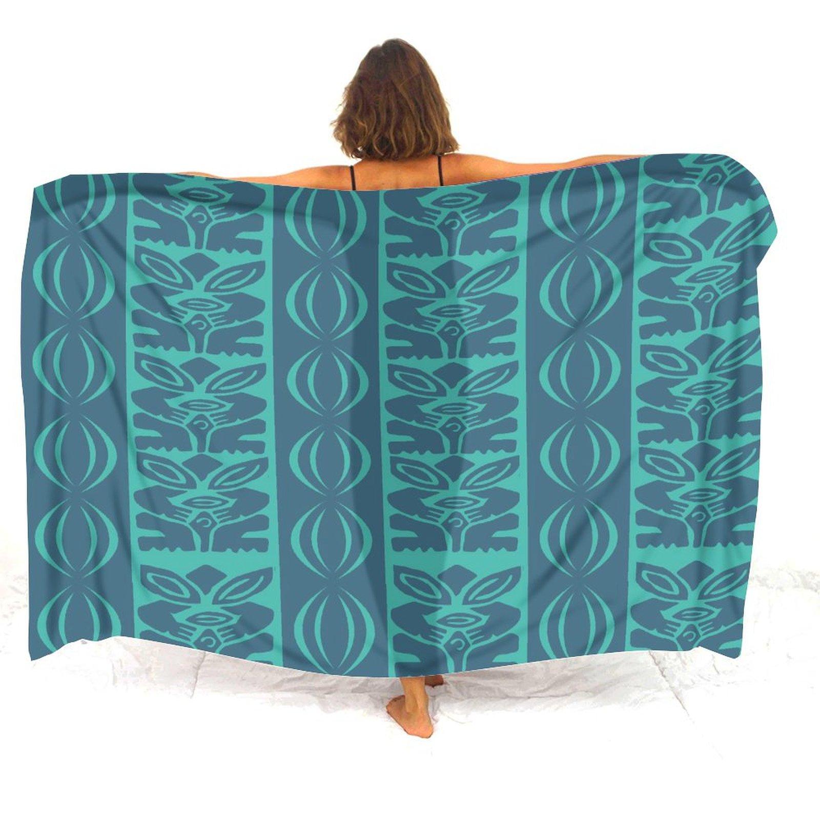 Brand New Custom Pacific Island Design Ladies Beach Sarong Scarf Samoan Lavalava Womens Swimsuit Wrap Sarong Polynesian Sarong