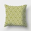 Green Geometric Pattern Throw Pillowcase Home Decor Square Wave Print Pillowcase Sofa Bed Decorative Pillowcase