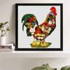 New Arrival 5D DIY Full Circle Diamond Painting "Rooster" Embroidery Cross Stitch Home Decor Gift