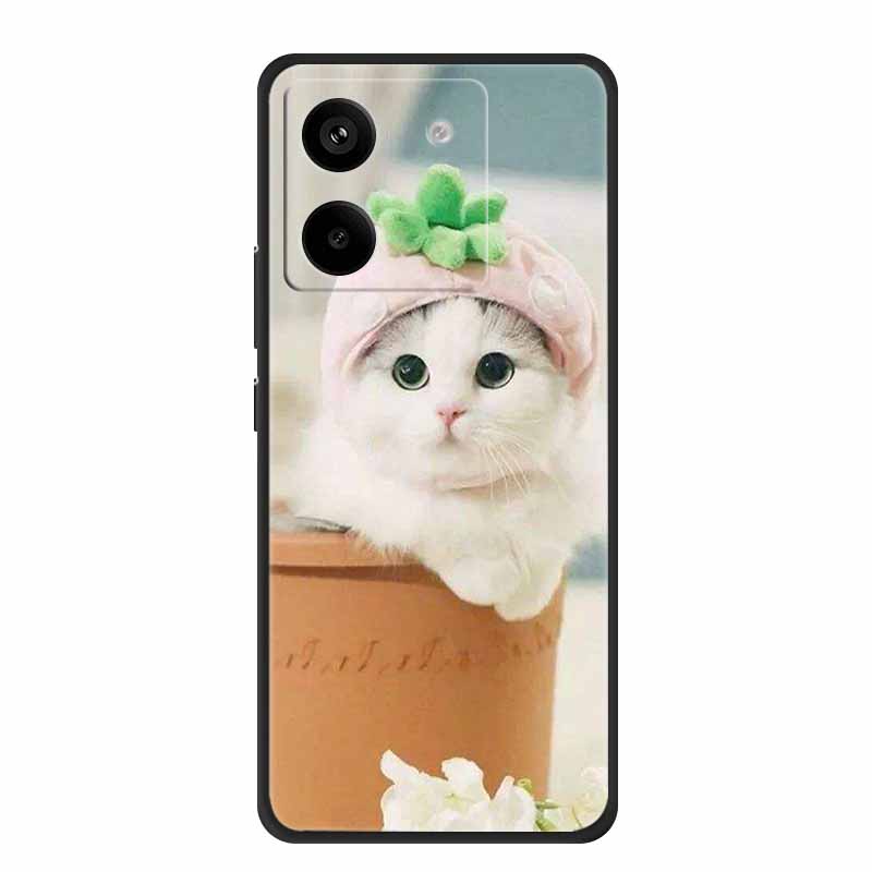 For Xiaomi Poco M7 Pro 5G Case Animals Soft Silicone TPU Phone Cases Back Cover for PocoM7 Pro Protective Shockproof Cats Fundas