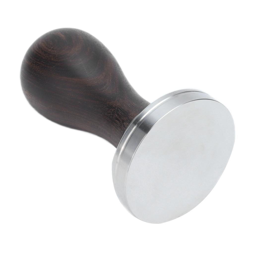 53mm Kaffeepulver Tamper Edelstahl Kaffeehammer mit Holzgriff für Zuhause Büro