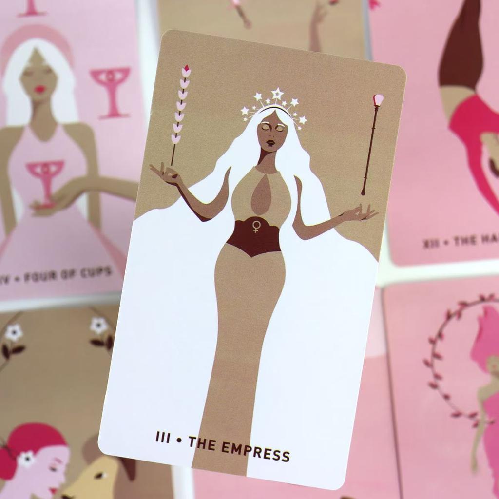 Gentle Heart Tarot 78 Stück rosa Karten bringen die Wahrheiten an die Oberfläche, die Ihnen unbewusst bereits bewusst sind, 10,3 x 6 cm