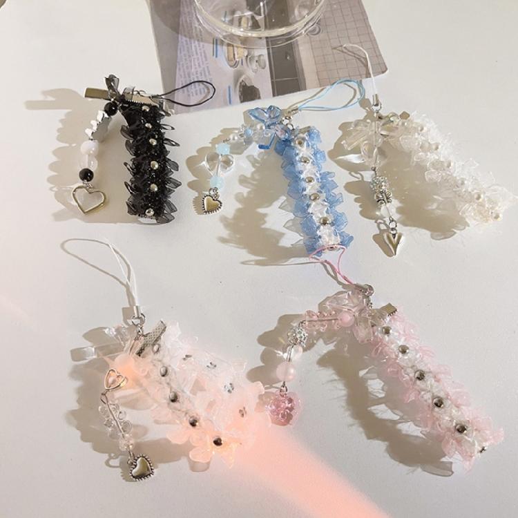 Acrylic Butterfly Pendant Keychain Personalized Bow Phone Chain Ribbon Keyring