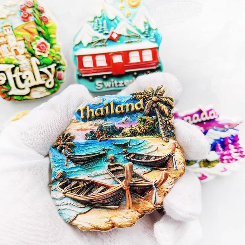 Monaco Refrigerator Stickers Iceland Travelling Souvenirs Canada Italy Thailand Bali Fridge Magnets Wedding Gifts Home Decor