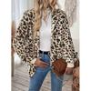 Fashionable Autumn and Winter Printed Double-sided Plush Buttonless Cardigan Mid-length Women's Autumn and Winter Fur Coat