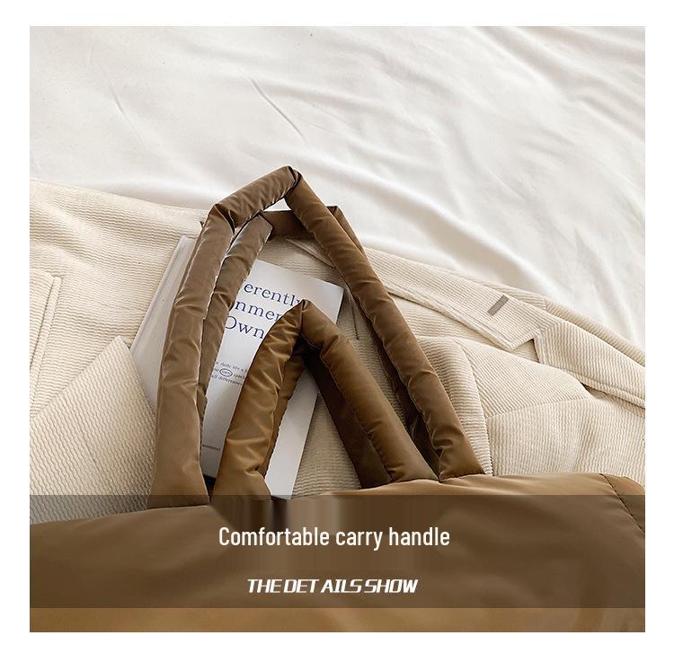 Trendige Damen Schulter-Tragetasche mit Baumwollpolsterung - Koreanischer Stil