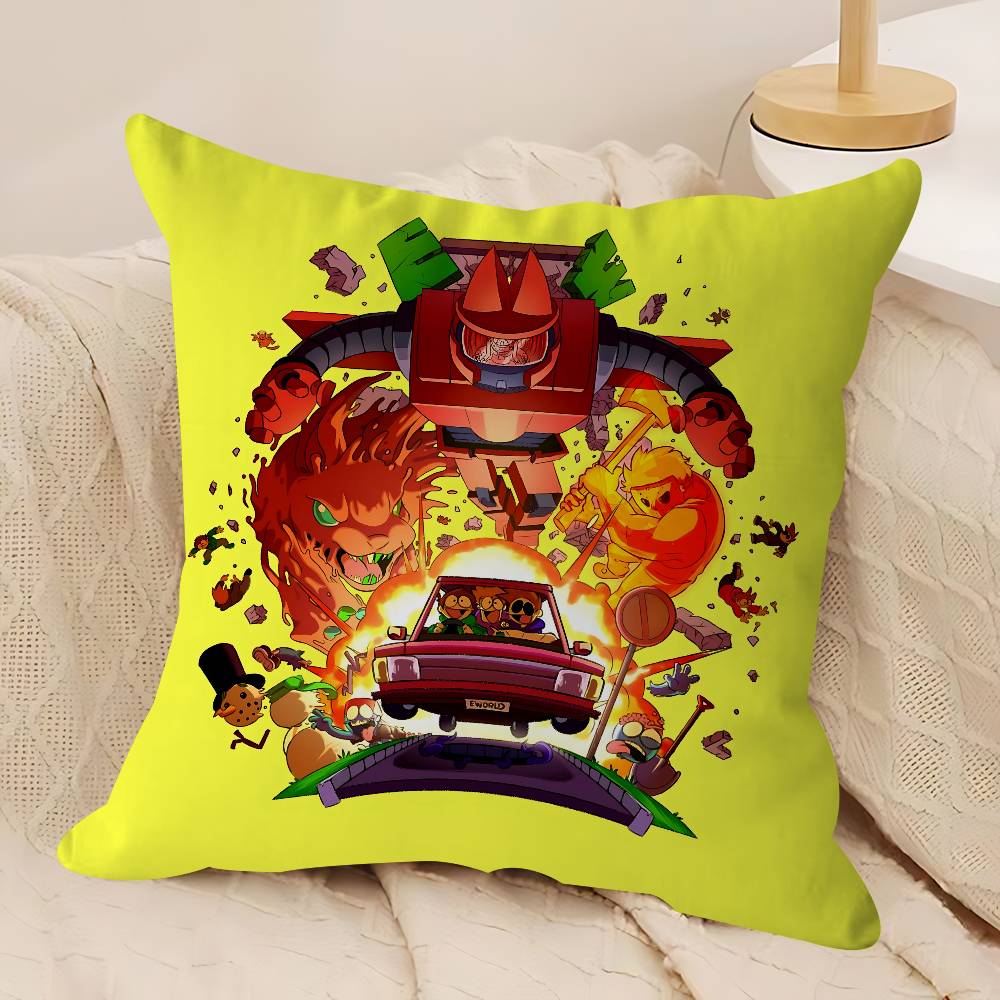 Animated E-Eddsworld Pillow Case Removable Washable Cushion Cover – All-Season Soft Linen
