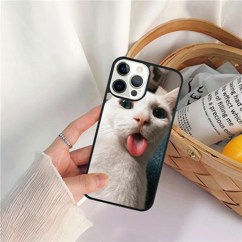 Lovely Pet Cute Animal Cat Phone Case For iPhone 17 Air 16 15 14 11 12 13 Pro  MAX Plus Coque Cover Shell