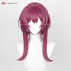 43cm Kafka Cosplay Wig Rose Purple Kafka Anime Wigs With Ponytail Clip Heat Resistant Synthetic Hair Halloween Wig + Wig Cap