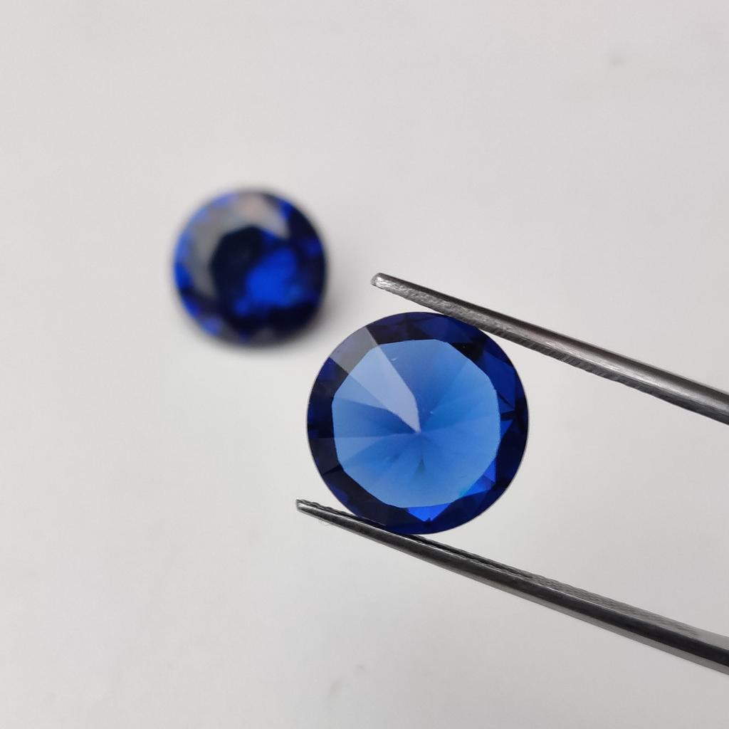 Healing Blue Color Zircon Lot, Amazing Blue Color Natural Round Cut 10 To 12 Mm Size Zircon, Loose Zirconia Lot For Jewelry Making.