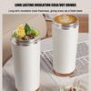 Yavoluy Ceramic Tumbler with Straw and Lid, Large Capacity 500ml/750ml, Vacuum Insulated, Keeps Drinks Hot or Cold, Stylish for Milk, Coffee, and Soy