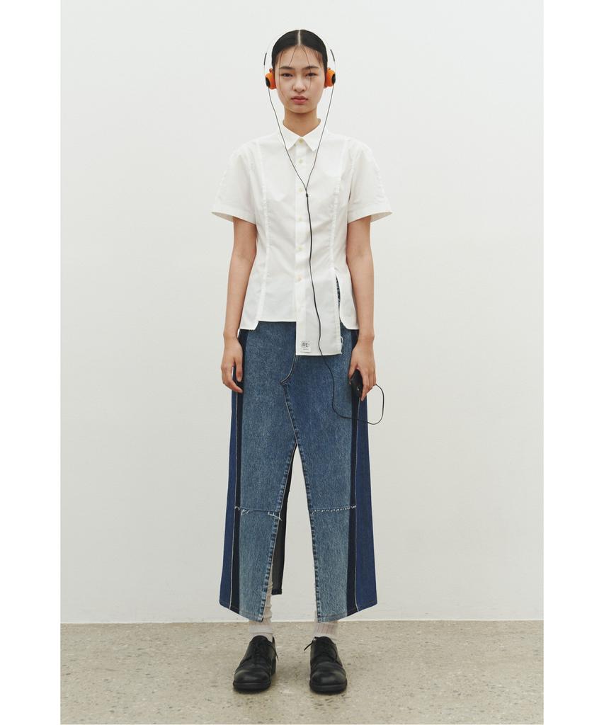 Record Wide Denim Skirt_Rqkaa25518Bux