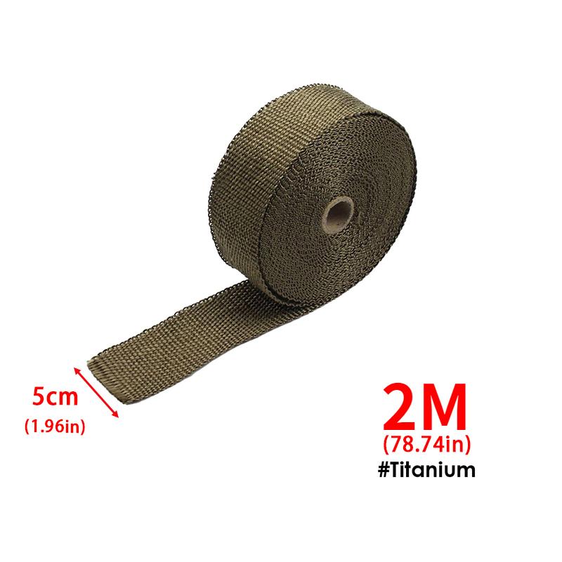 Motocyklowa Taśma Termiczna Wydechu Owijka Termiczna Osłona Włókno Szklane Bawełna Izolacyjna Wysoka Temperatura Ochrona Części Samochodowe