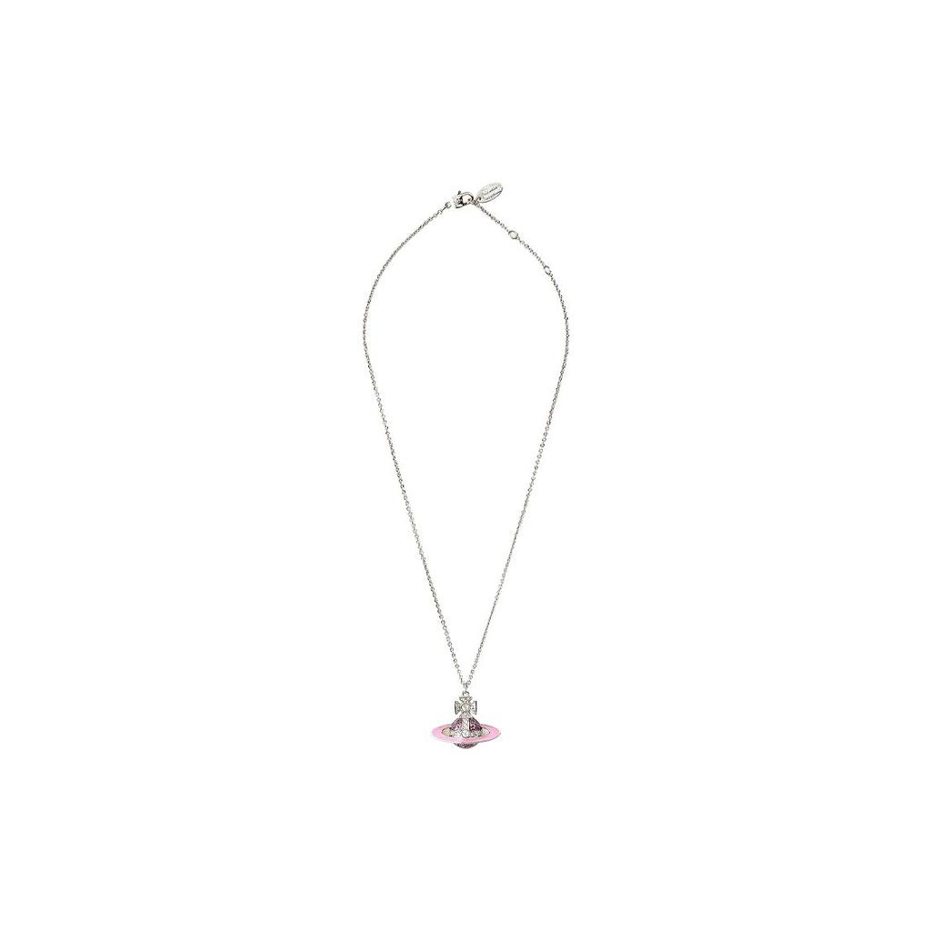 Vivienne Westwood Roxanne Rhinestone Colorful Glaze Enamel Necklace Women necklace Silver 630203AO-02P309
