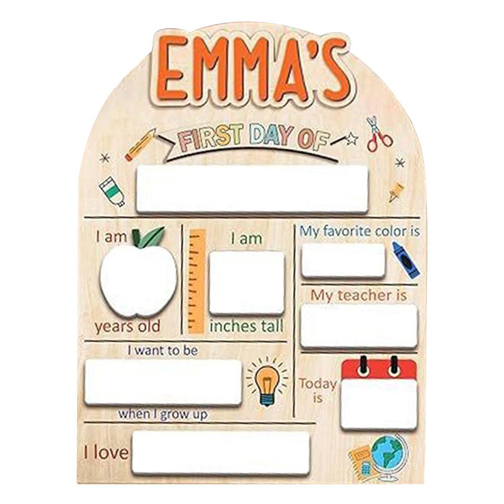 First And Last Day Of School Board Reusable Photo Message Board Personalized First Day Of School Sign Chalkboard for Kids School