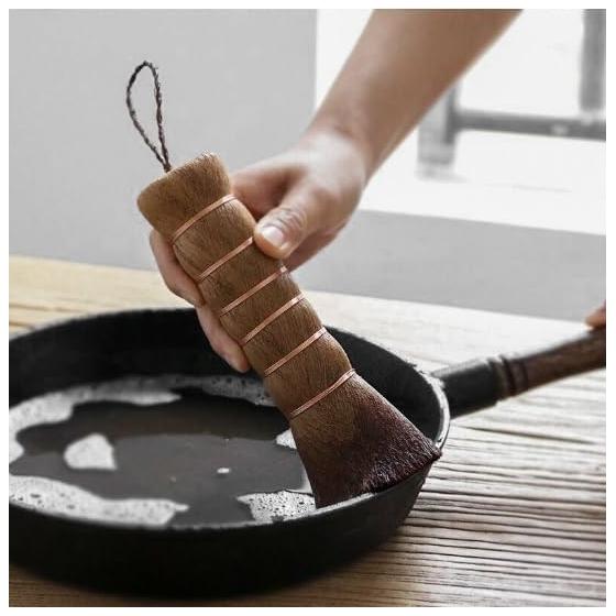 Palm, palm scrubber, stick scrubber, stick scrubber, stick scrubber, stick brush, palm, coir, water area, frying pan, basket bag care, cleaning,