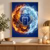 Everton Fußball Diamantmalerei Set 5D Vollbohrer DIY Diamantmosaik Wandkunst Heimdekoration