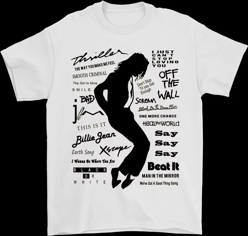 Black and White - Michael Jackson MJ New Men And Kids T-Shirt - Unisex O-neck - Cotton Short Sleeve - Y2K Fashionable Style