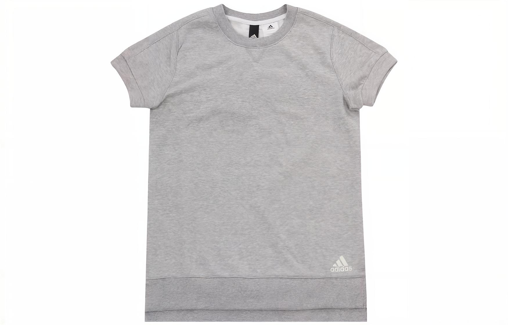 Adidas T Shirts Women s Gray Crew Neck Moderate Other BK1592 S