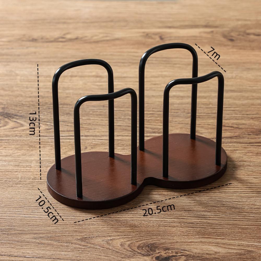 Wooden Paper Cup Holder for Disposable Cups Desktop Coffee Table Storage Shelf Tea Mug Organizer Kitchen Office Accessory