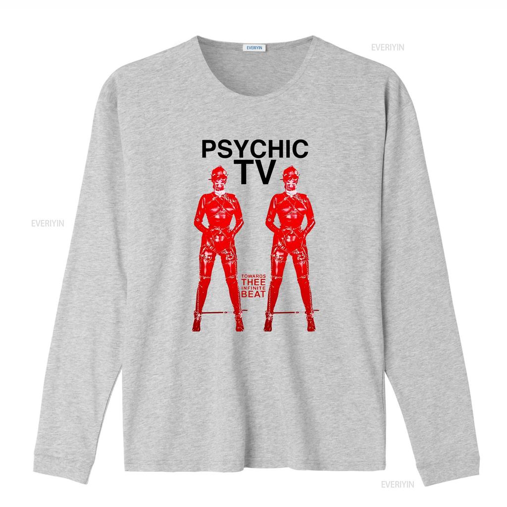 Psychic TV T Shirt Tea Man Woman Vintage Washed Breathable Slightly Stylish Homme Versatile Stretched Designer Clothes