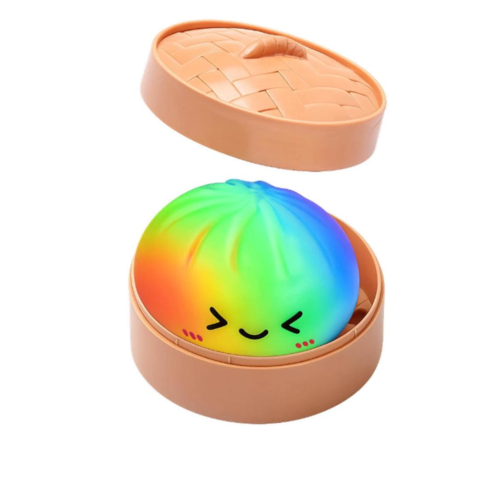 2026 New Glitter Dumpling Squishies Toy Bun Baozi Dumpling Mystery Box Colorful Food Squishy Sensory Anti Stress Squeeze Balls