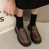 Fashion Brown Loafers Women Japanese School Students JK Uniform Shoes Round Toe Women Girls Retro Round Toe Lolita Cosplay Shoes Mujer