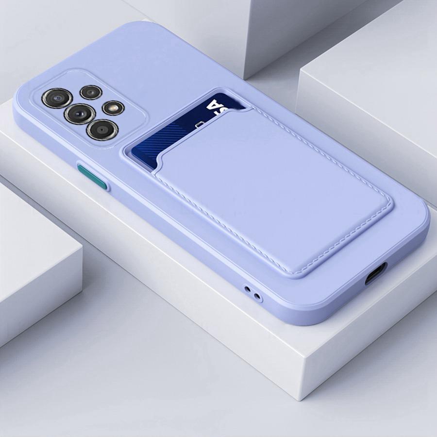 Wallet Card Holder Slot Back Soft Silicone Case For Samsung Galaxy S26 A37 A57 S25 S23 S24 A26 A36 A56 A25 A14 A54 A32 A35 A55 5G A17 A16 A06 Cover