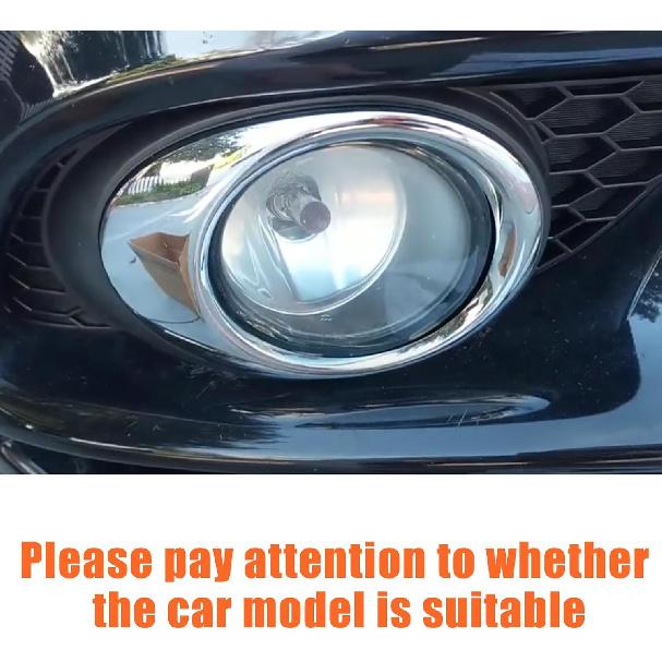 Front Bumper Driving Fog Light Ring Bezels Covers Trim Molding Compatible with Infiniti G37 2010-2013, Front Fog Light Lamp Decoration Protector