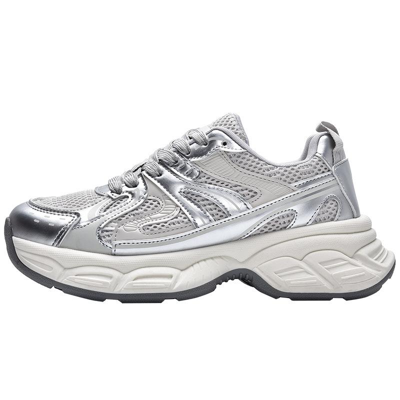 

Новый горячий источник новая спортивная обувь женская ретро универсальная платформа обувь папы 2673 40 серебряный серый