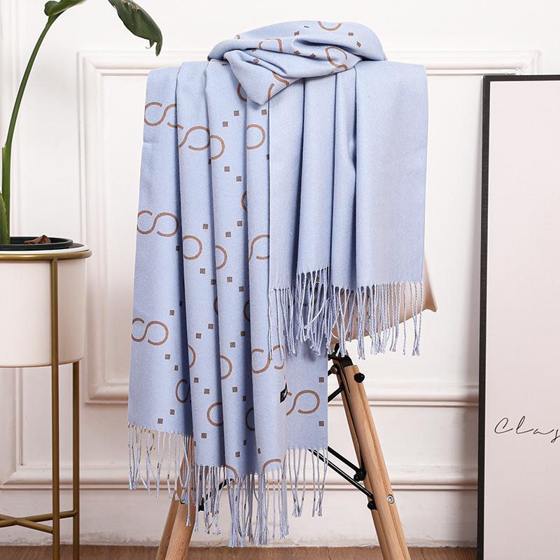 Cotton Scarf Women's Winter Imitation Cashmere Scarf Women's Shawl Double Sided New Wool Scarf