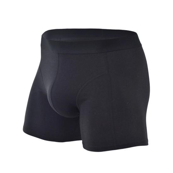 Men Boxer Briefs Mid-rise Elastic Waist U-Convex Shorts Underwear Solid Color Breathable Slim Fit Design Panties