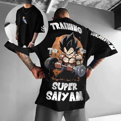 2026 Summer Dragon Ball Gym Mens Printed Cotton TShirt  100 Cotton  Unisex  Kids Casual Wear Oversized Fitness Workout