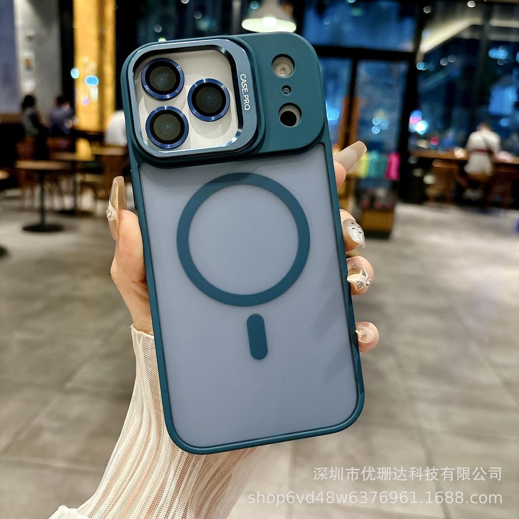 Applicable to iPhone11promax matte skin magnetic suction mobile phone case lens holder Apple 11 all-inclusive protective case
