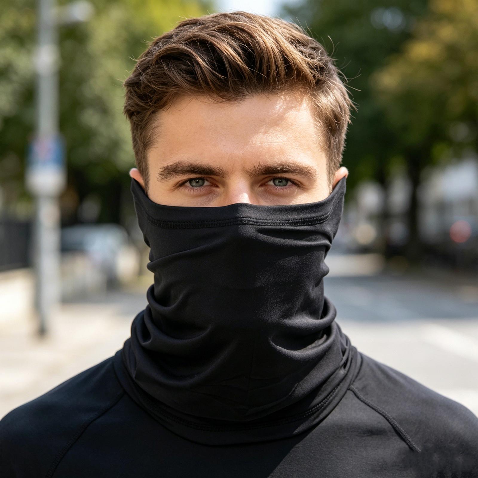 

Unisex Multifunctional Face Mask, Outdoor Cycling Scarf, Scarf, Sports Headband One Size чёрный