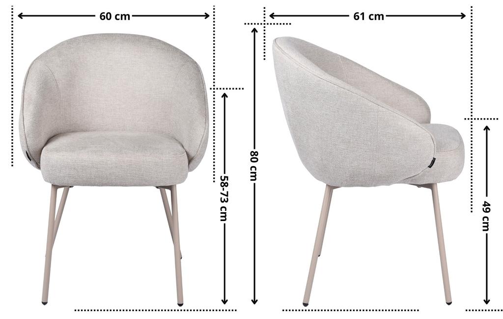OTILO Velvet Beige Upholstered Chair