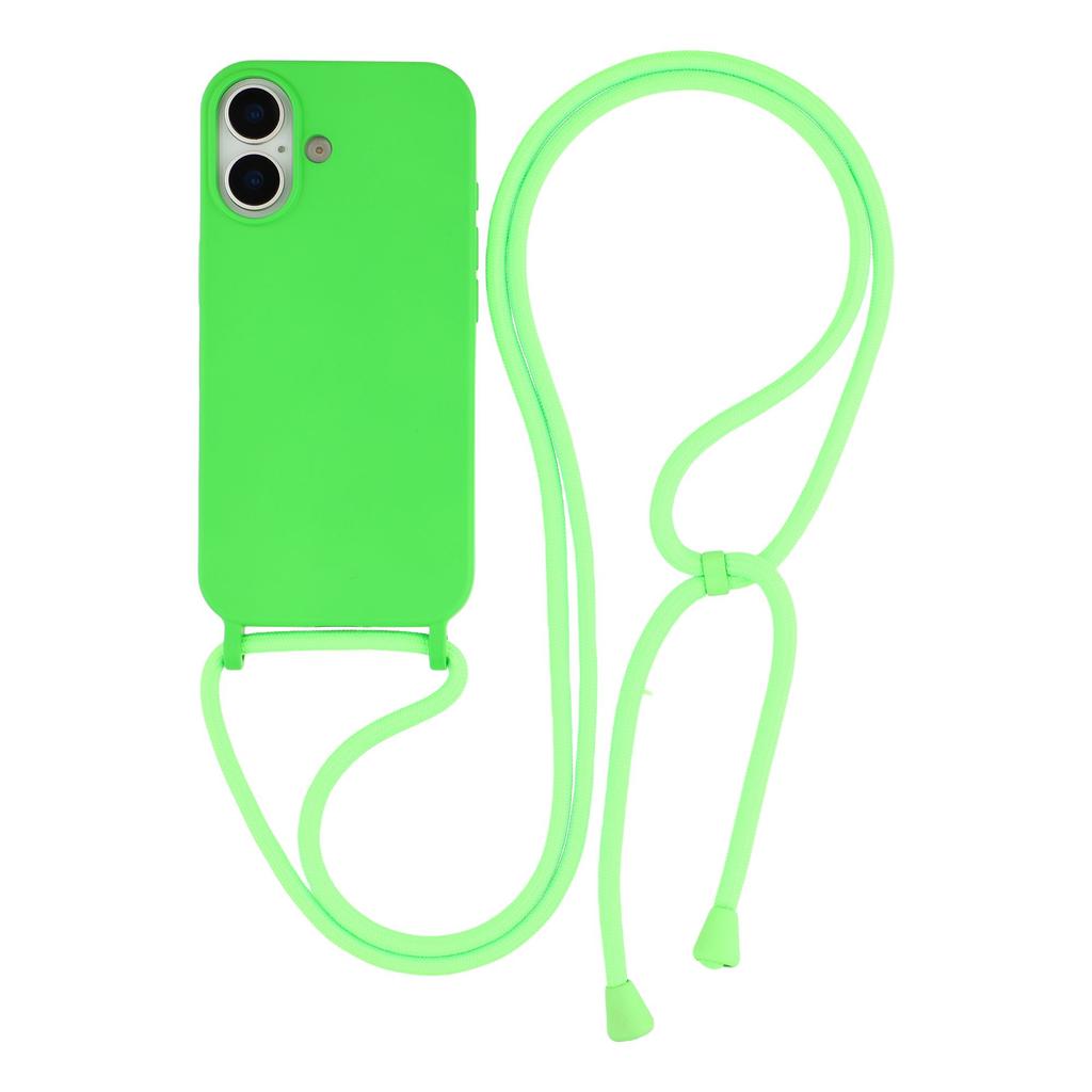 Für iPhone 17 Hülle Flüssigsilikon Schutzhülle mit Umhängeband