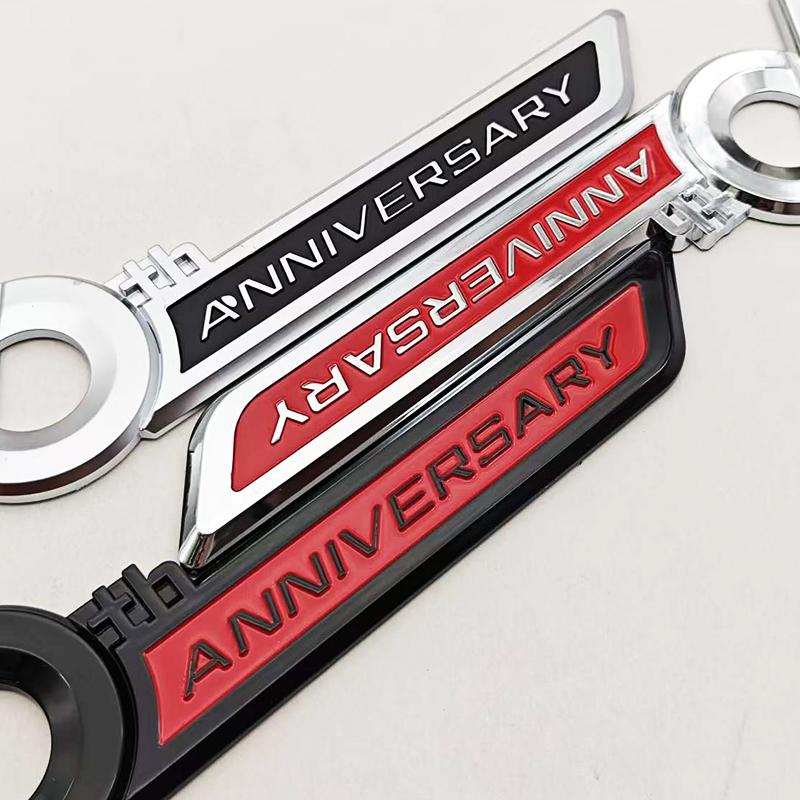 3D ABS Chrome Car Styling 70th ANNIVERSARY Emblem Sticker For Toyota Land Cruiser 300 FJ200 LC300 Prado LC120 LC150 Accessories