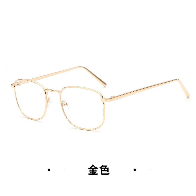 The Same Frame Metal Square Frame Flat Mirror Vintage Literary Face Repair Glasses Frame Glasses Frame золотой