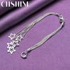 CHSHINE 925 Sterling Silver Five Snake Chain Stars Bracelet For Women Men Fashion Charm High Quality Jewelry