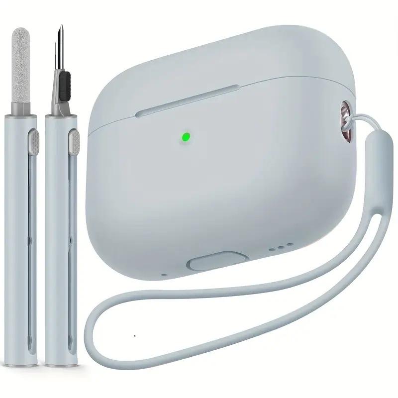 AirPods Pro 2 Silicone Case with Cleaning Pen & Carabiner