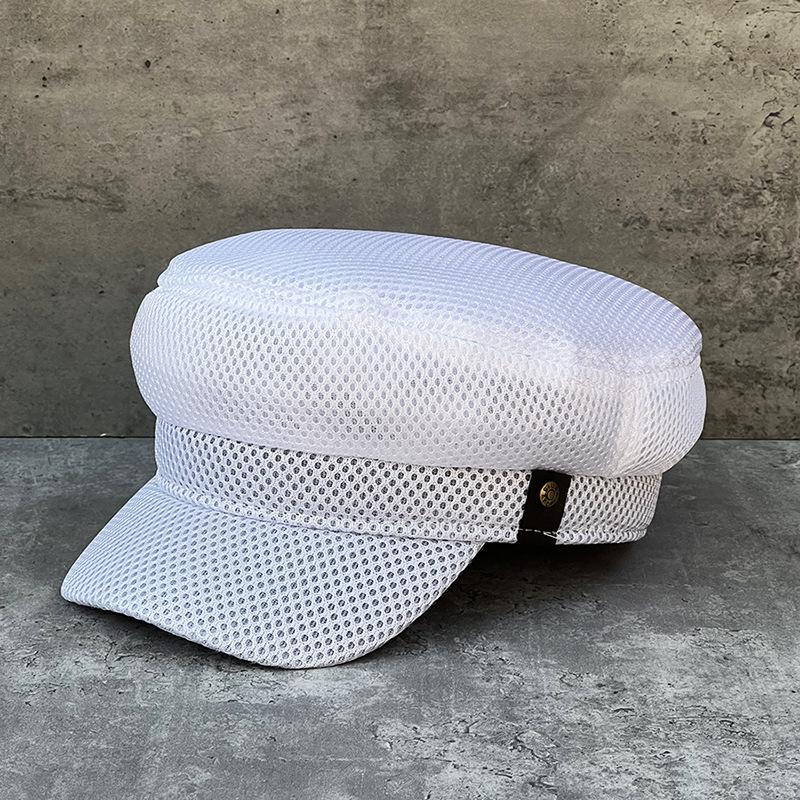 

Summer Mesh Breathable Hat Men And Women Cap Sun Protection Flat Top Hat Retro Versatile Casual Sun Hat m (55-57cm) adjustable small