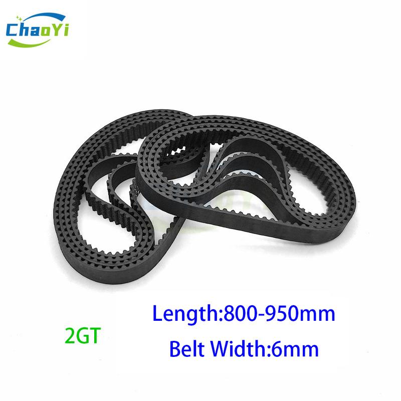 2GT Closed Loop Rubber Timing Belt Pitch Length 800 810 840 848 850 852 860 892 900 930 950mm Width 6mm 800-gt2 860-gt2 900-gt2