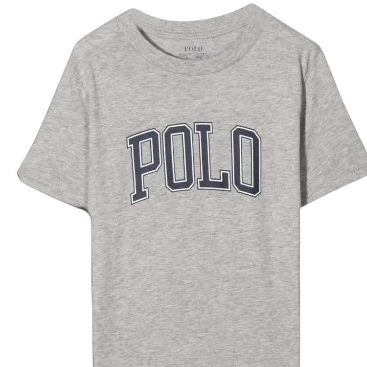 Polo Ralph Lauren Logo Letter Print Crew Neck Short Sleeve T-Shirt Men Tops Gray 710858957-003