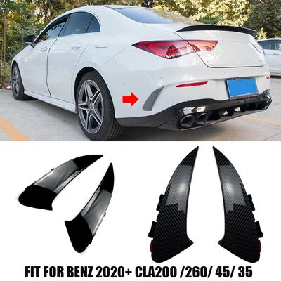 Geschikt Voor Benz Accessoires AMG 2020+ Cla45 Cla35 Cla200 Cla260 Achterbumper Zijdelingse Canards Splitter Vinnen Body Spoiler