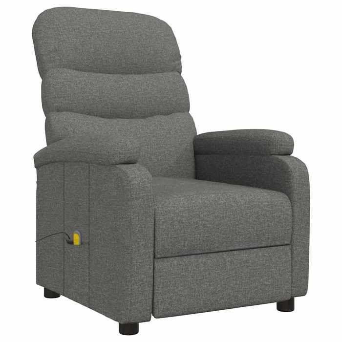 VidaXL Fauteuil de massage Gris foncé Tissu 321227